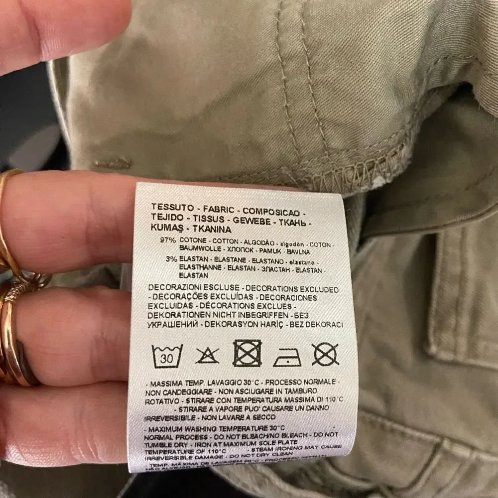 Armani Exchange Men's Army Green Five-Pocket Design Straight Jeans Size 38